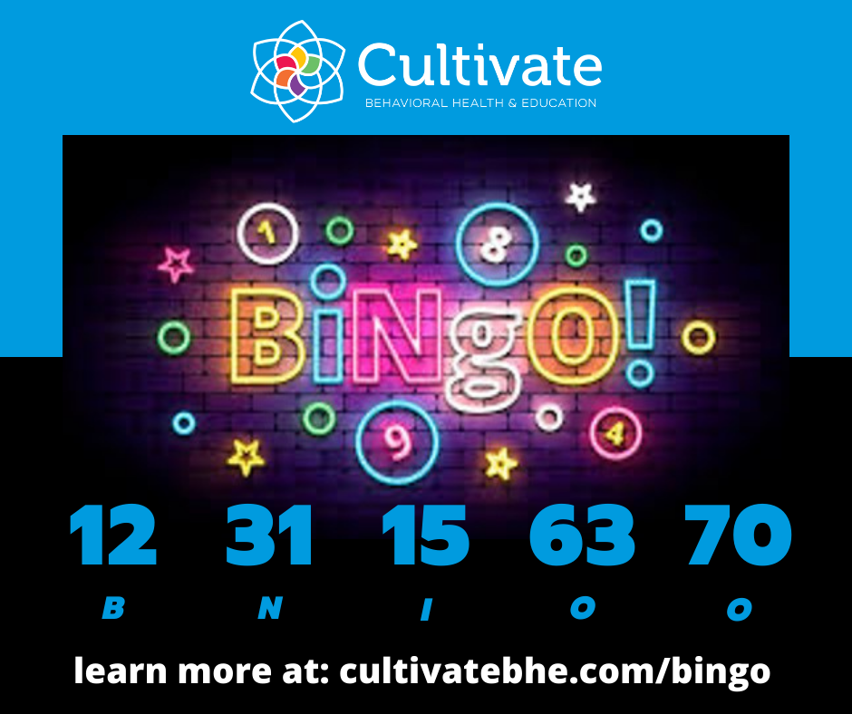 Cultivate Bingo Feb 2 numbers. B12, N 31, I15, O63, O70