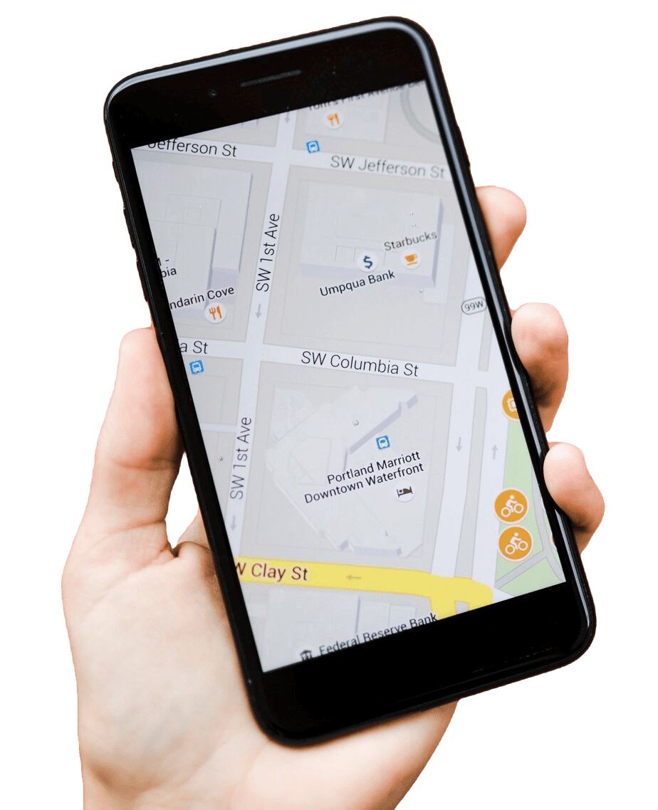 human-hand-holding-mobile-phone-with-map-gps-navigation-against-orange-background