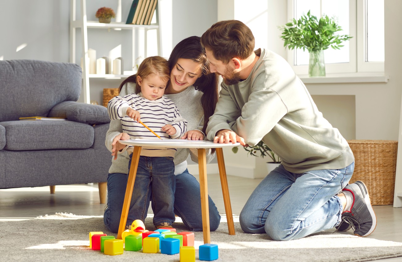 autistic child playing