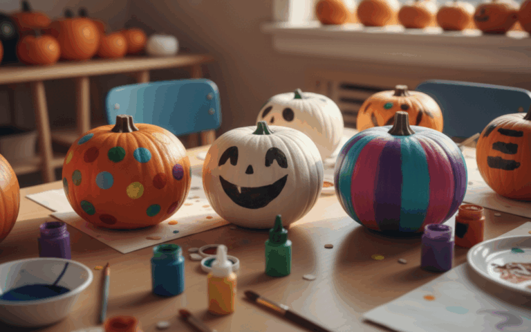 sensory friendly pumpkin painting for autism support