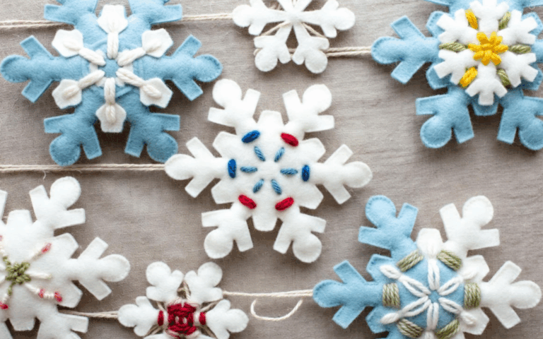 Soft Snowflakes with Felt and Yarn: A Sensory Craft for Autism Support