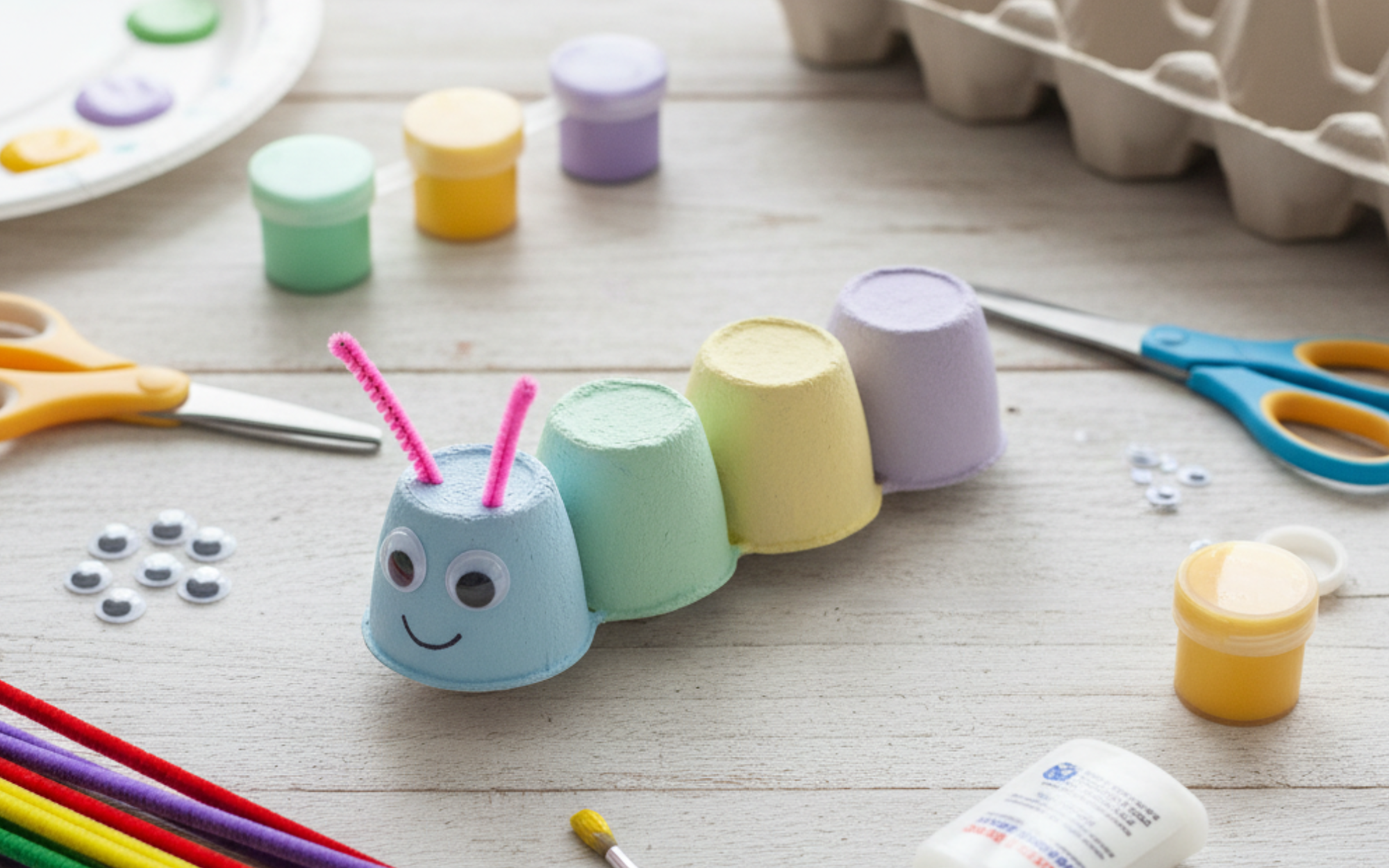Egg Carton Caterpillars: A Sensory-Friendly Spring Craft for Autism Support