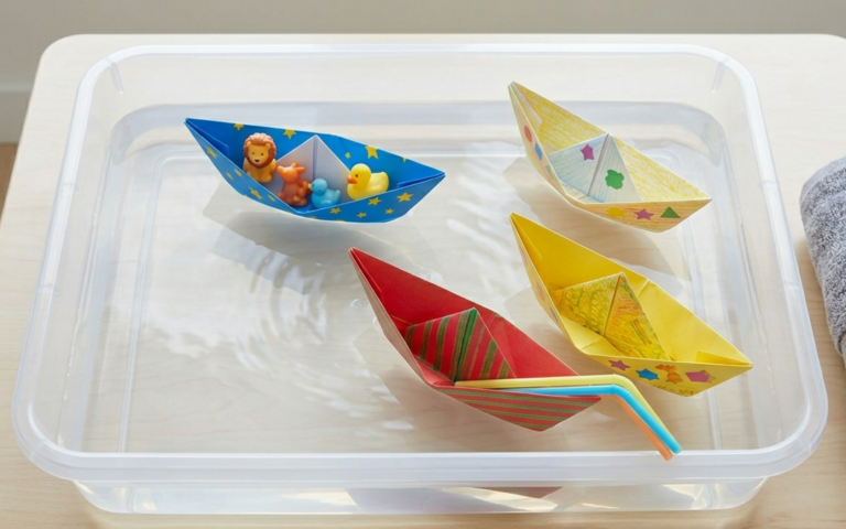 Floating Paper Boats: Summer Sensory Craft for Autism Support