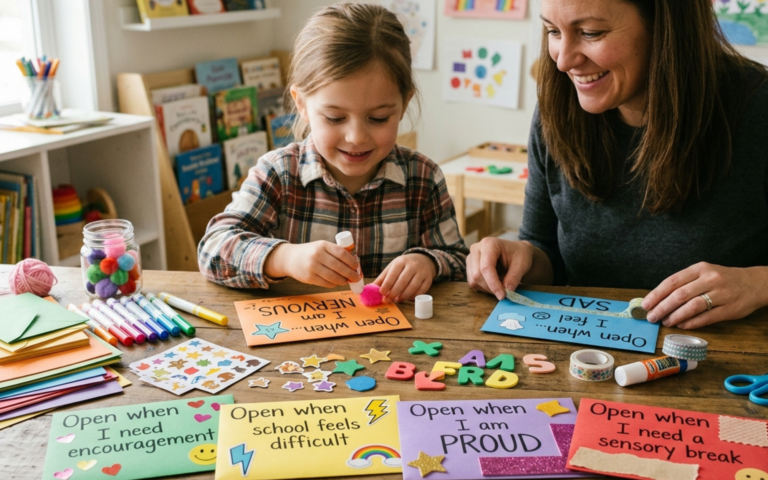 “Open When…” Encouragement Envelopes: A Fun Sensory Craft for Kids