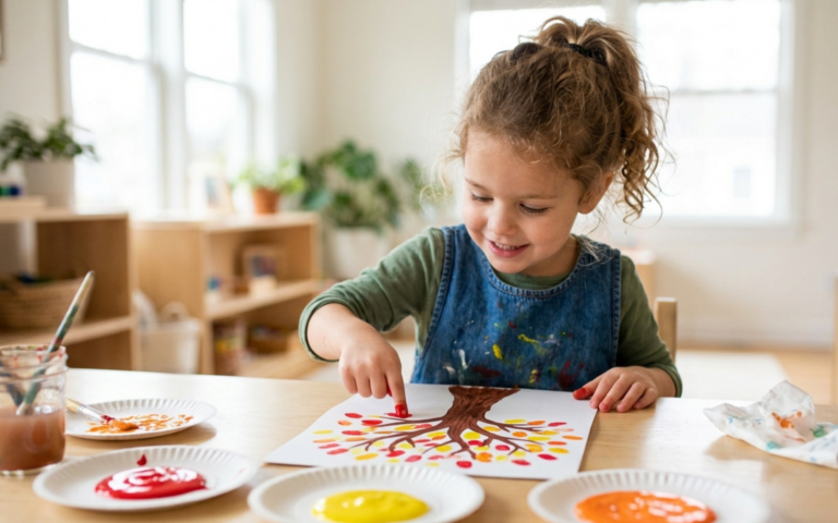 fingerprint tree fall sensory craft for autism support