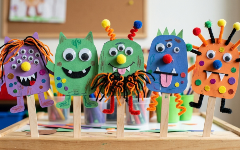 Monster Puppets: A Spooky Sensory Craft for Autism Support